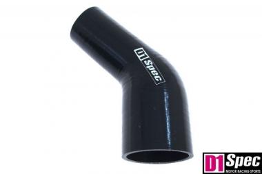 Reduction silicone elbow D1Spec Black 45deg 45-63mm DS-DS-105