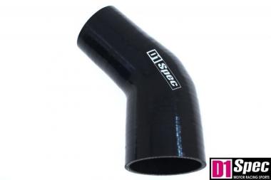 Reduction silicone elbow D1Spec Black 45deg 57-70mm DS-DS-112
